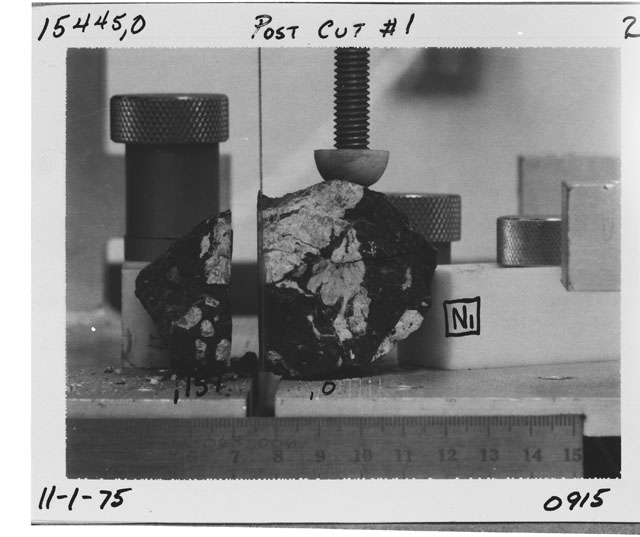 Processing Photograph of Apollo 15 Sample(s) 15445,0,151