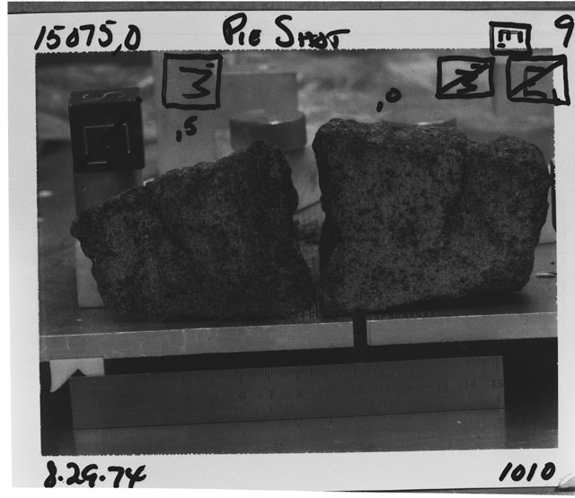 Processing Photograph of Apollo 15 Sample(s) 15075,0,5