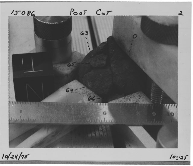 Processing Photograph of Apollo 15 Sample(s) 15086,0,63