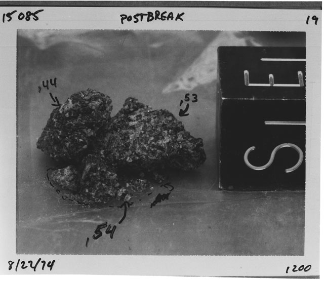 Processing Photograph of Apollo 15 Sample(s) 15085,44,53,54