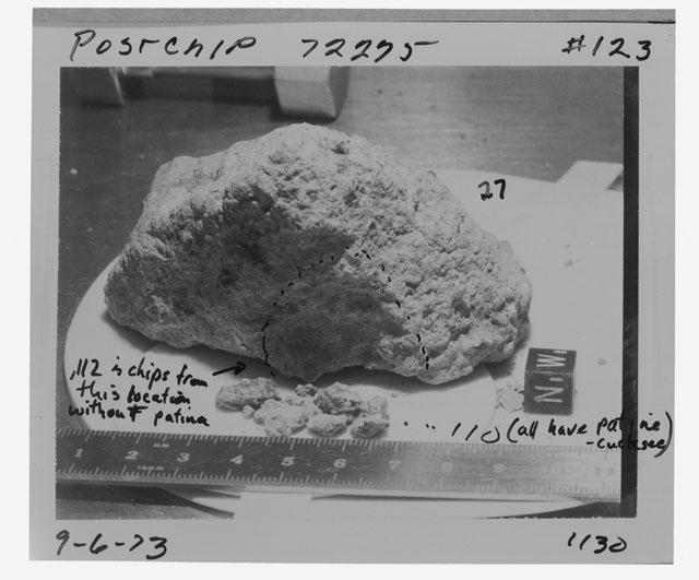 Processing Photo of Apollo 17 Sample 72275