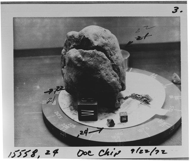 Processing Photograph of Apollo 15 Sample(s) 15558,21,22,24
