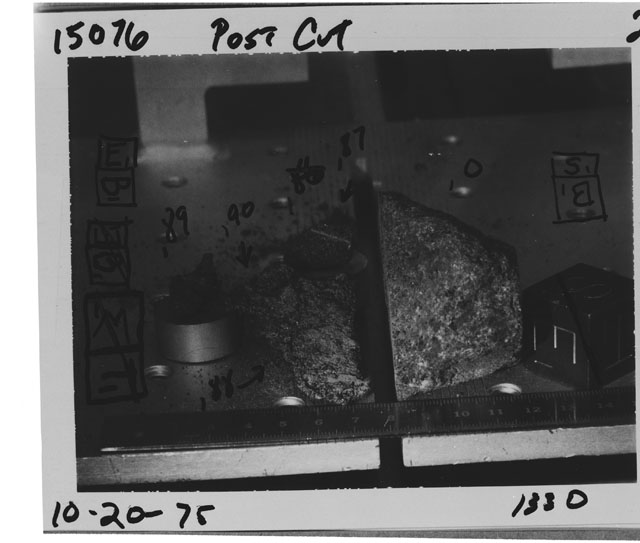 Processing Photograph of Apollo 15 Sample(s) 15076,0,87