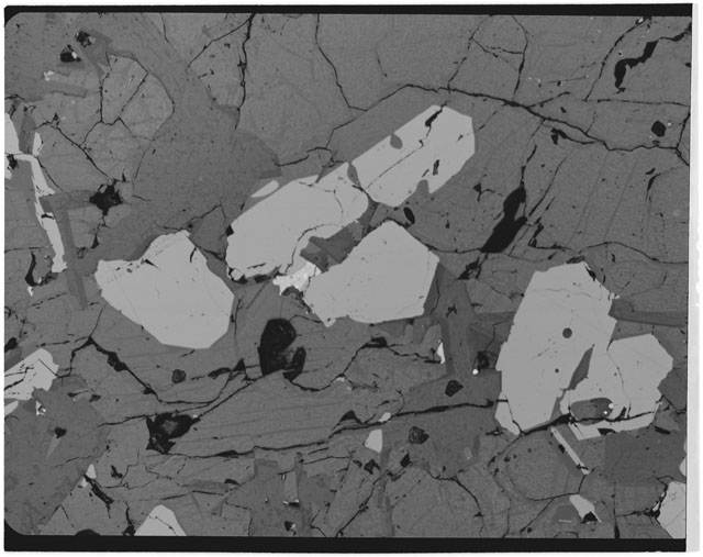 Black and white Thin Section photograph of Apollo 11 Sample(s) 10050,36.