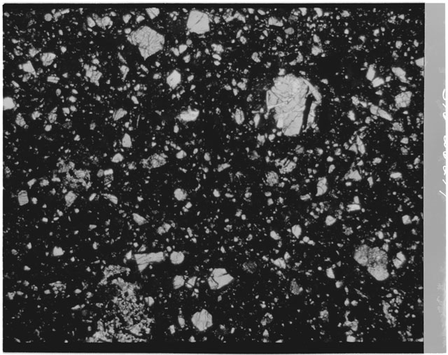 Black and white Thin Section photograph of Apollo 11 Sample(s) 10019,33.