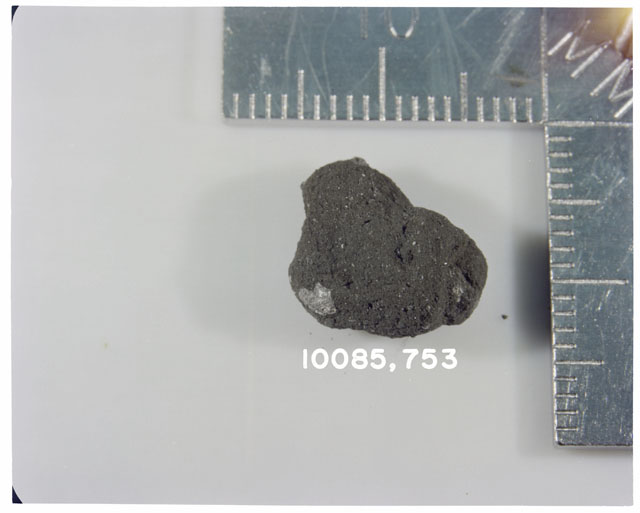 Color photograph of Apollo 11 Sample(s) 10085,753; Processing photograph displaying fines .