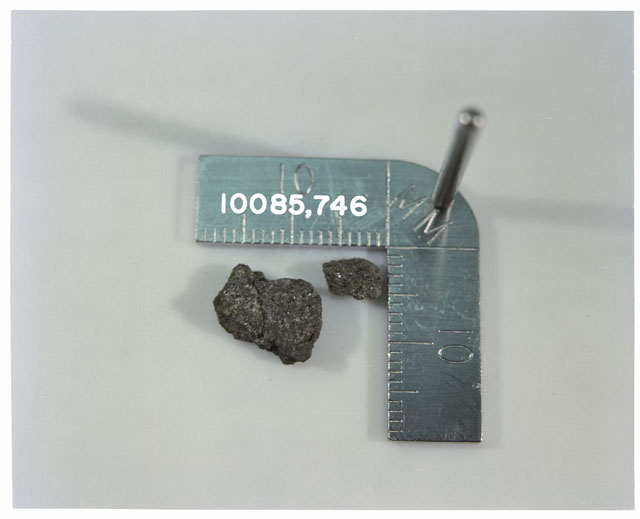Color photograph of Apollo 11 Sample(s) 10085,746; Processing photograph displaying >1 MM fines .