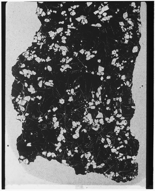 Black and white Thin Section photograph of Apollo 12 Sample(s) 12008,20.