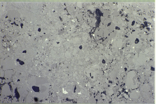 Color .69 MM Thin Section photograph of Apollo 12 Sample(s) 12034,35 using reflective light.
