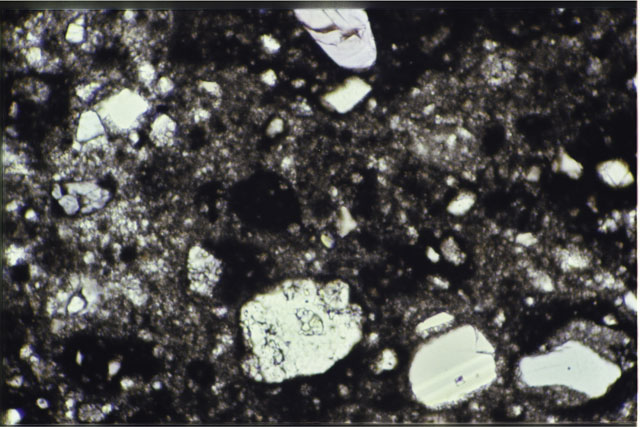 Color 1.4 MM Thin Section photograph of Apollo 17 Sample(s) 72275,11 using plane-polarized light.