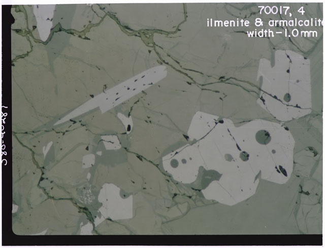 Color 1 MM Ilmenite and Armalcalite Thin Section photograph of Apollo 17 Sample(s) 70017,4.