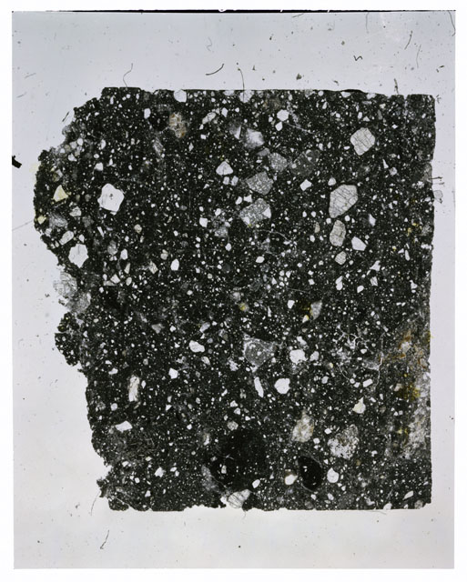 Color Thin Section photograph of Apollo 14 Sample(s) 14305,225 using transmitted light.