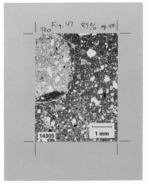 Black and White Thin Section Photo of Apollo 14 Sample14305